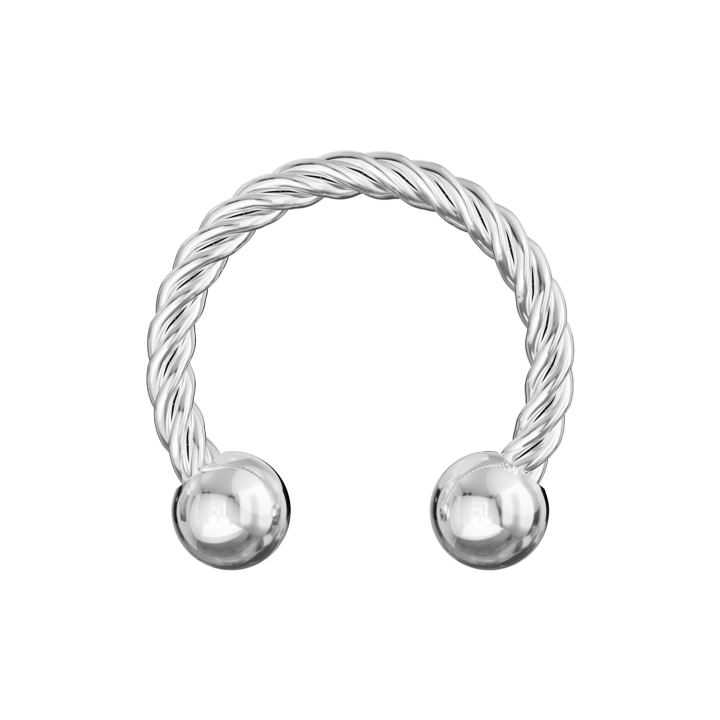 Surgical Steel Twisted Circular Barbell - Monster Piercing