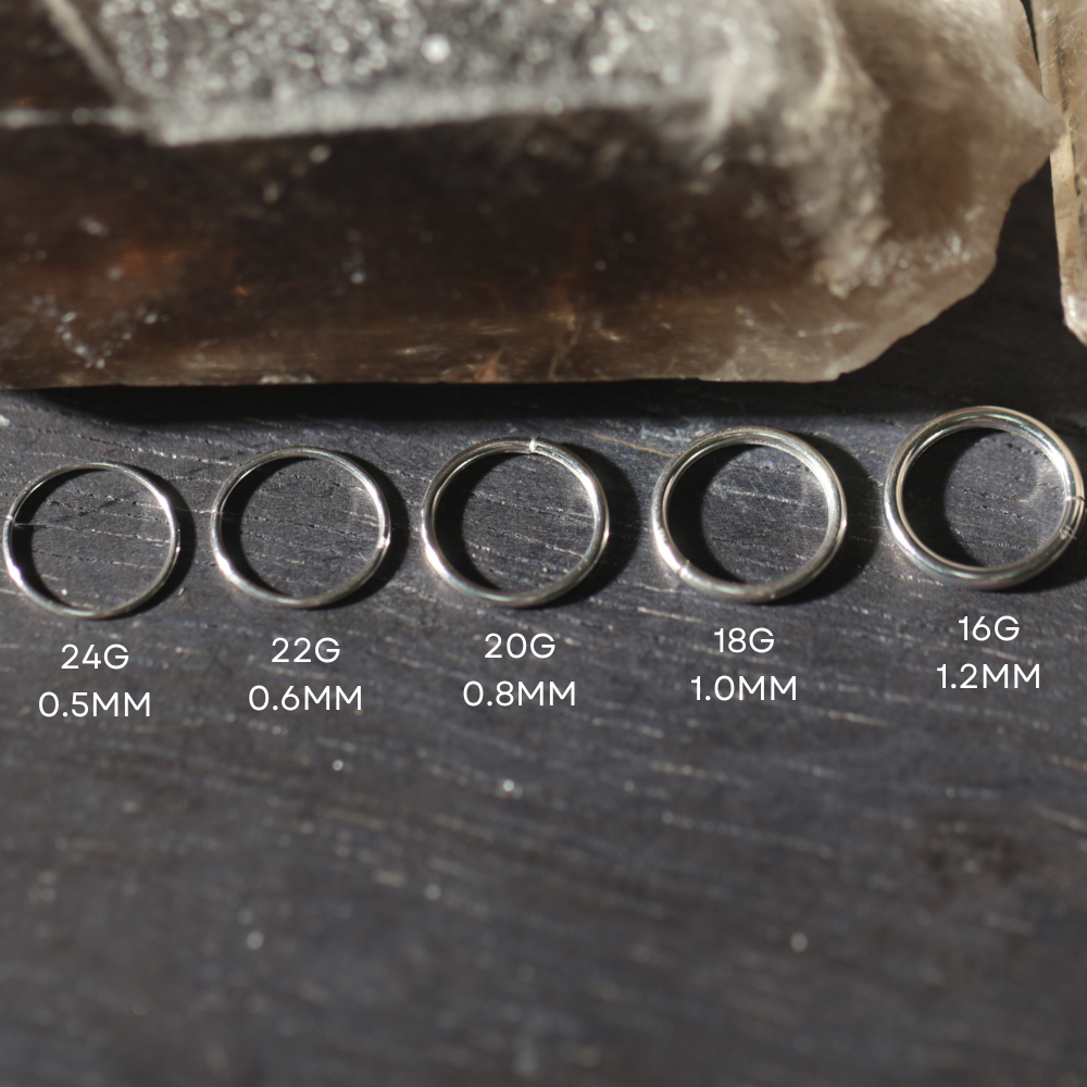 14K Gold Seamless Continuous Nose Hoop Ring - Monster Piercing