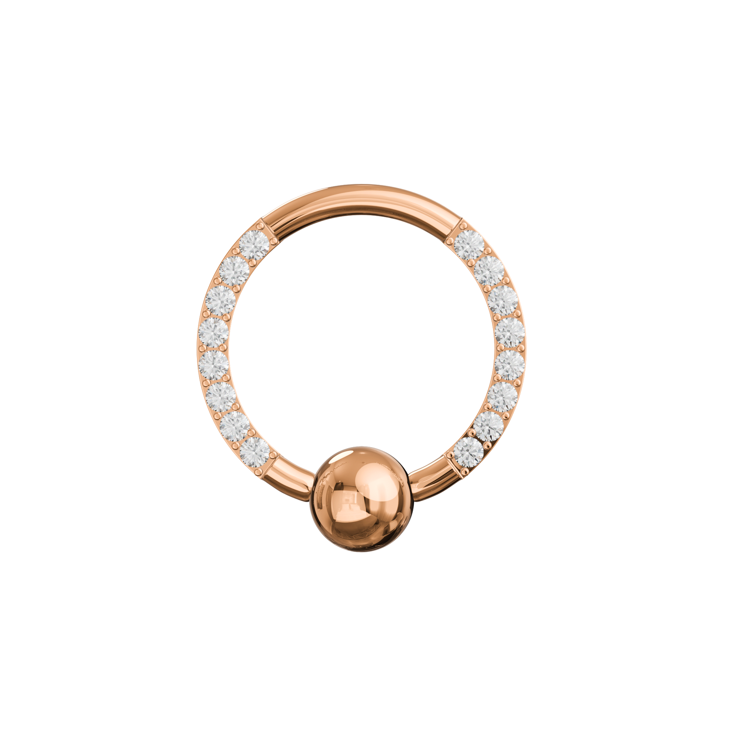 G23 Titanium Cubic Zirconia Studded BCR - Monster Piercing