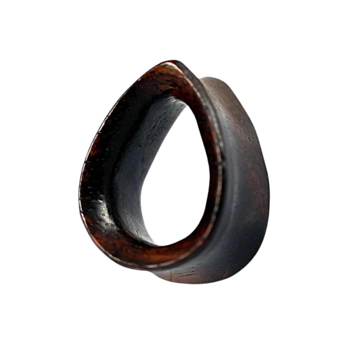 Organic Sono Wood Double Flared Tear drop Ear Tunnel