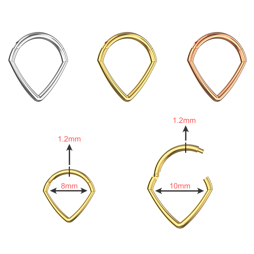 925 Sterling Silver Chevron Segment Clicker Ring - Monster Piercing