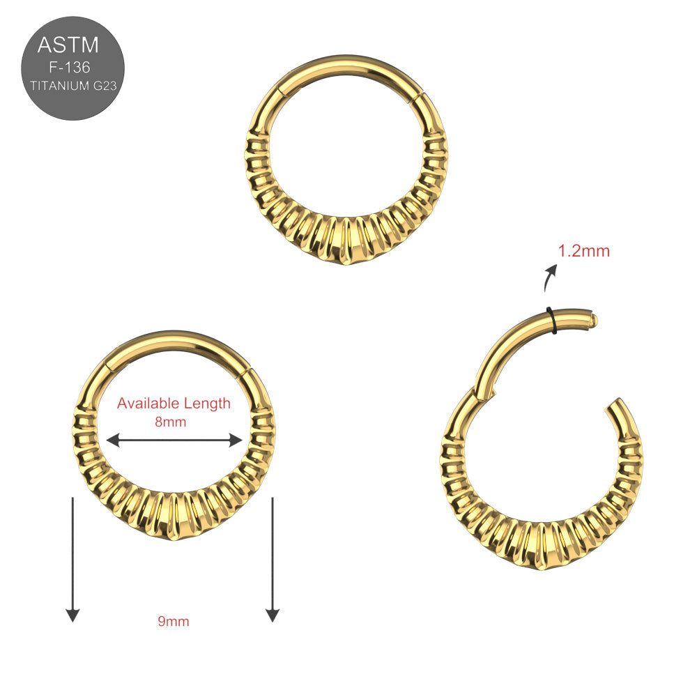 G23 Titanium Carved Teardrop Clicker