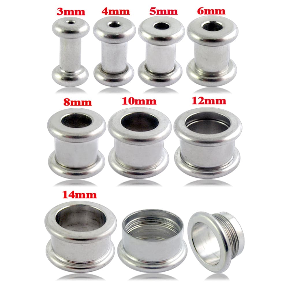 316L Surgical Steel Basic Double Flared Internally Threaded Tunnel - Monster Piercing