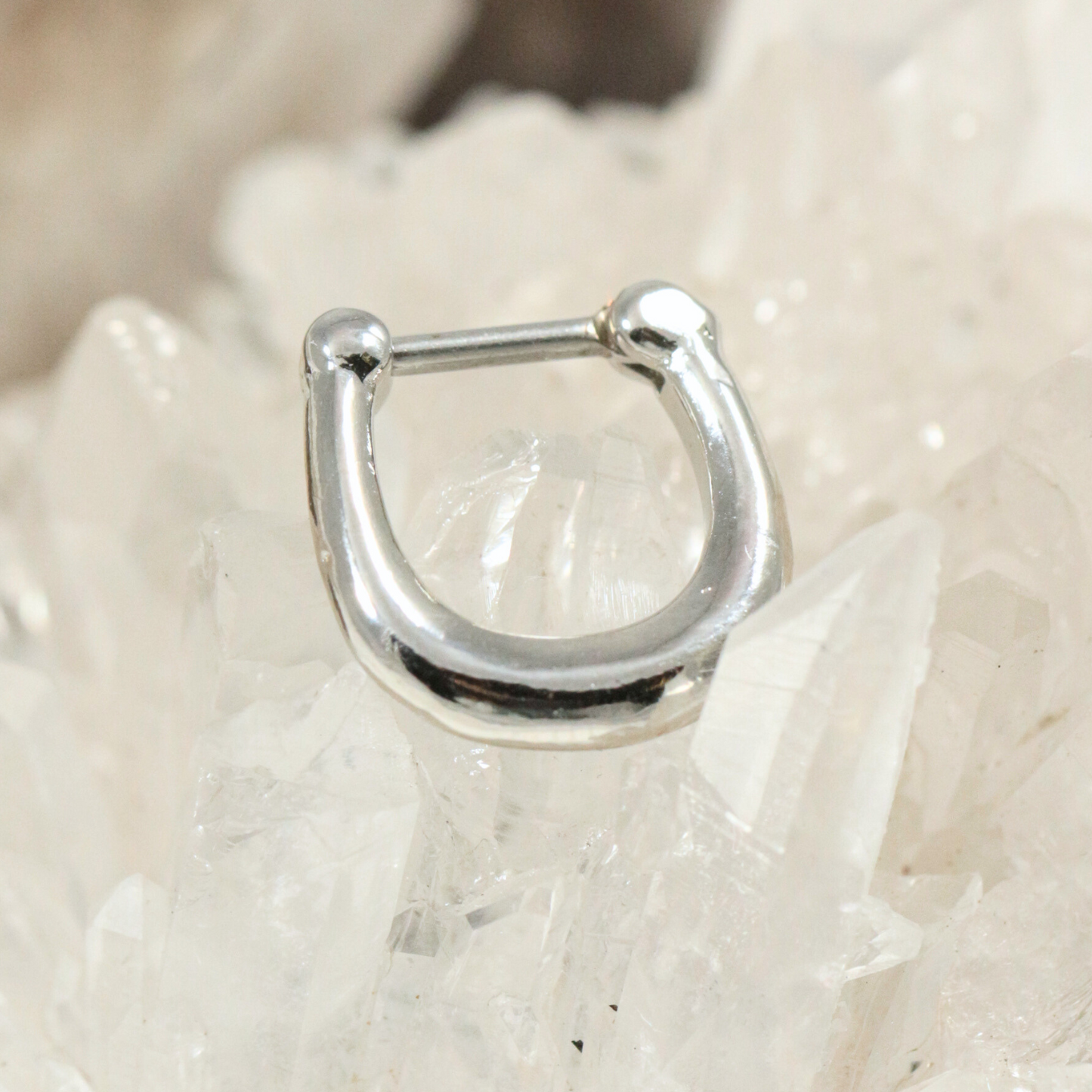 316L Surgical Steel Plain Style Septum Clicker Ring - Monster Piercing