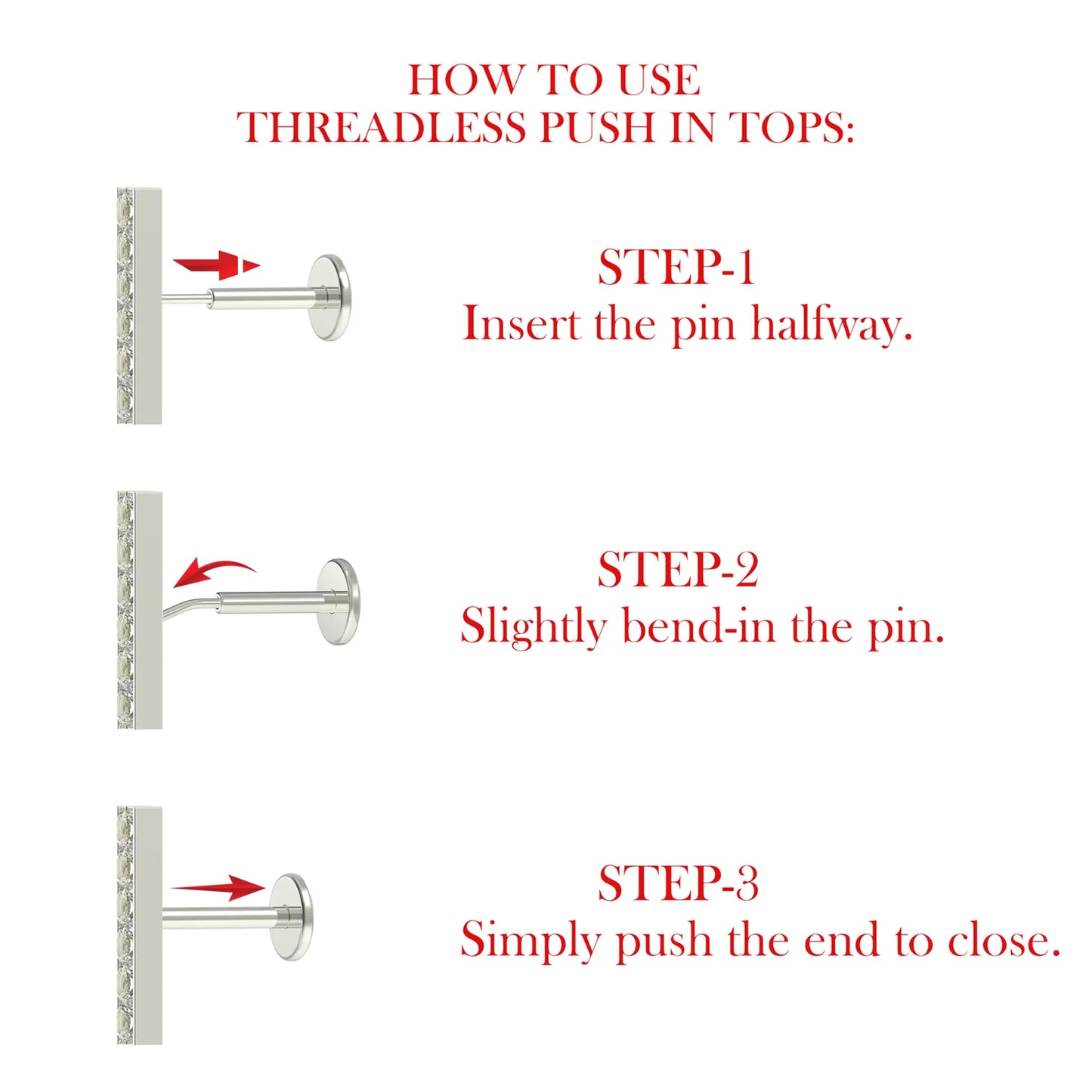 G23 Titanium Dazzling Five Opal Ball Thread-less Push-Fit With Flat-Back - Monster Piercing