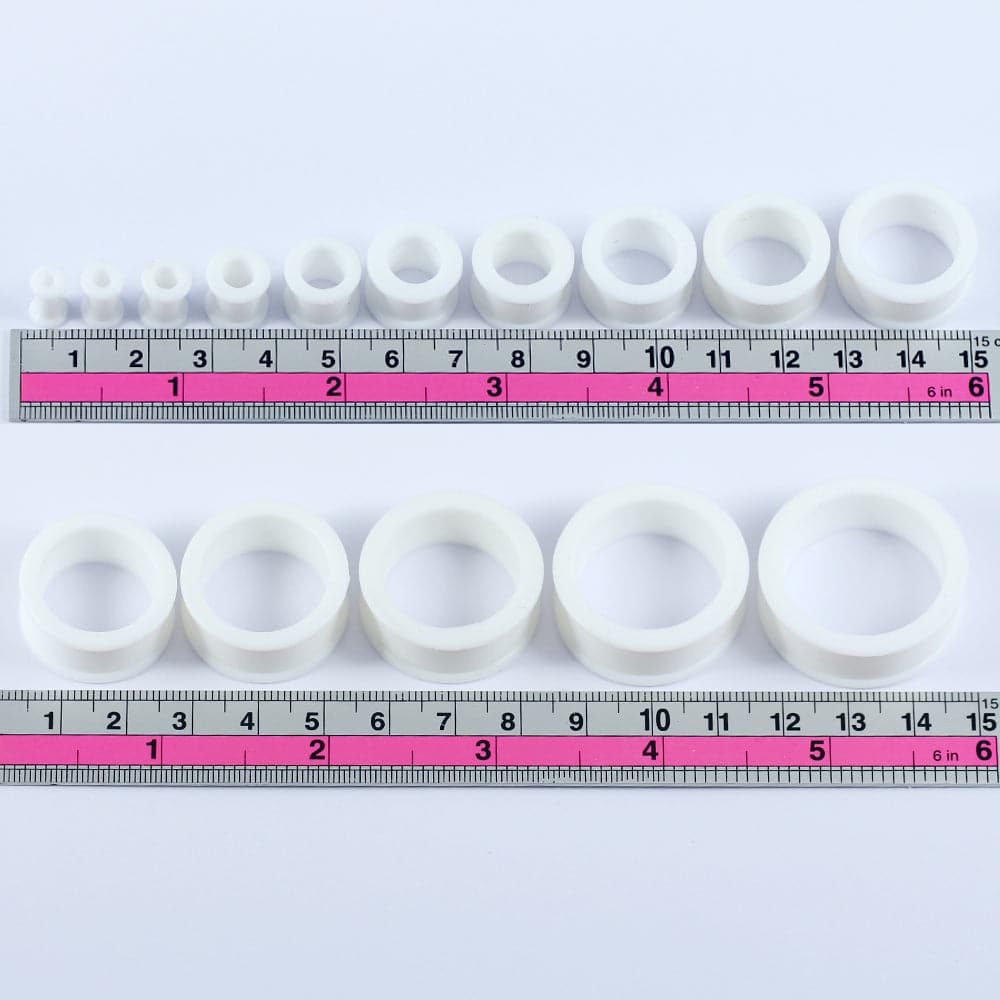 White Silicone Ear Tunnel - Monster Piercing