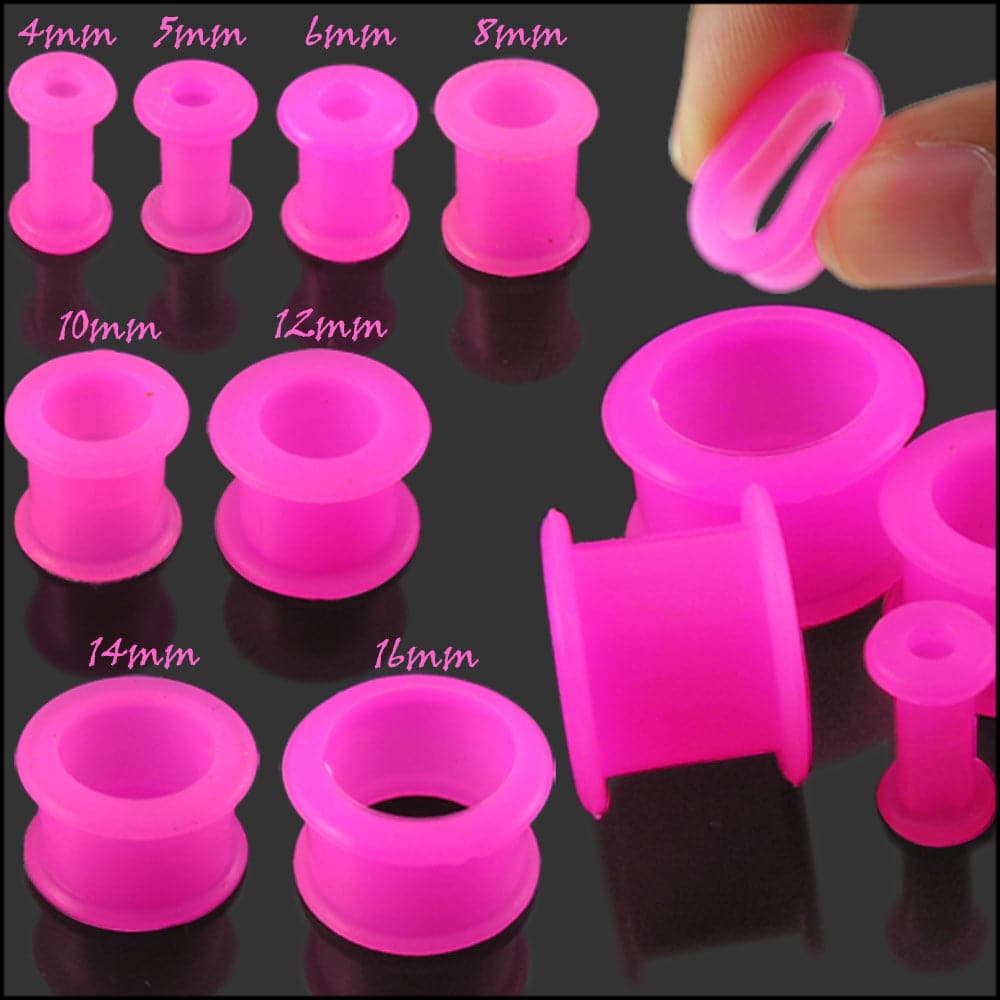 Pink Silicone Ear Tunnel - Monster Piercing
