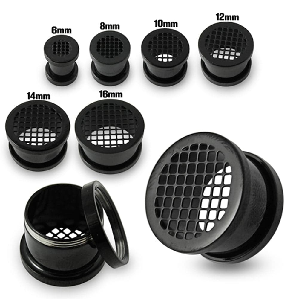 316L Surgical Steel Externally Threaded Screw Fit Flesh Tunnel - Monster Piercing