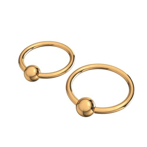 316L Surgical steel With Rose Gold PVD BCR Ring - Monster Piercing