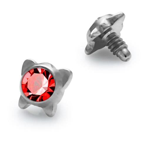 316L Surgical Steel Butterfly Jeweled Dermal Anchor Tops - Monster Piercing