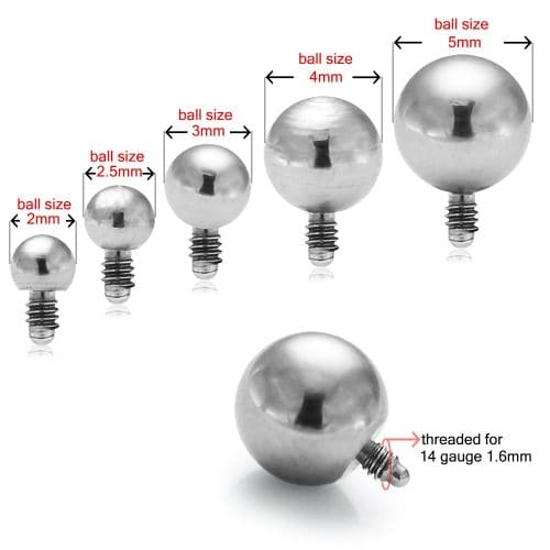 Ball Dermal Anchor Tops - Monster Piercing