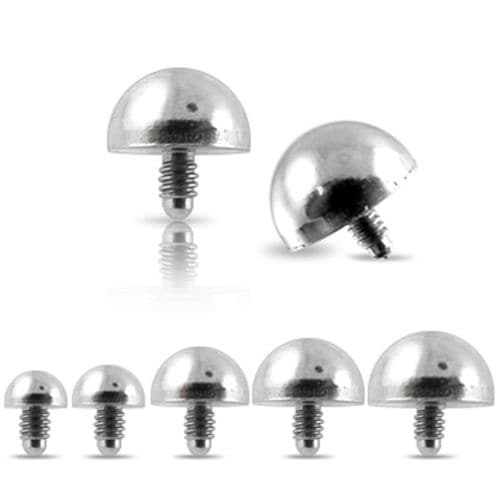 316L Surgical Steel Half Ball Dermal Anchor Tops - Monster Piercing