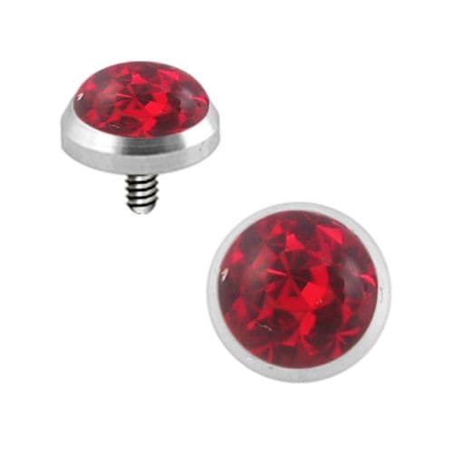 G23 Titanium Crystal Stone Dermal Anchor Top - Monster Piercing