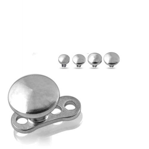 G23 Titanium Dermal Anchors with Disc Top - Monster Piercing