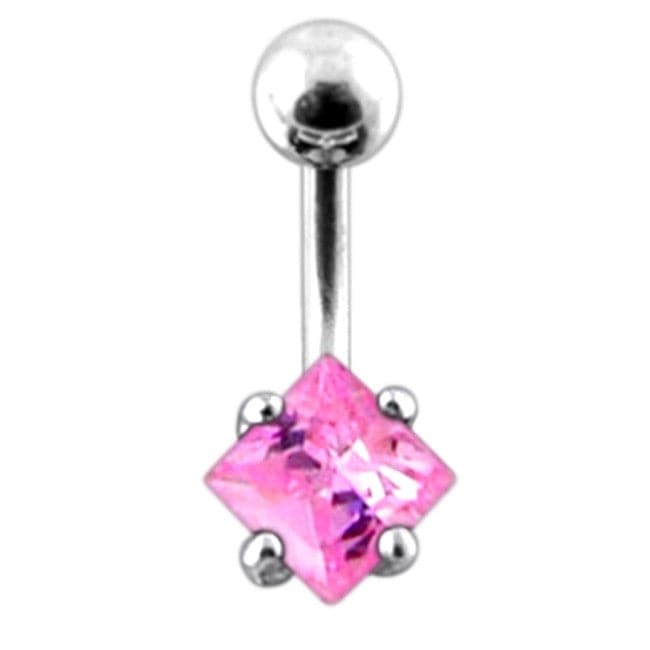 925 Sterling Silver Jewelled Star Design Belly Ring - Monster Piercing