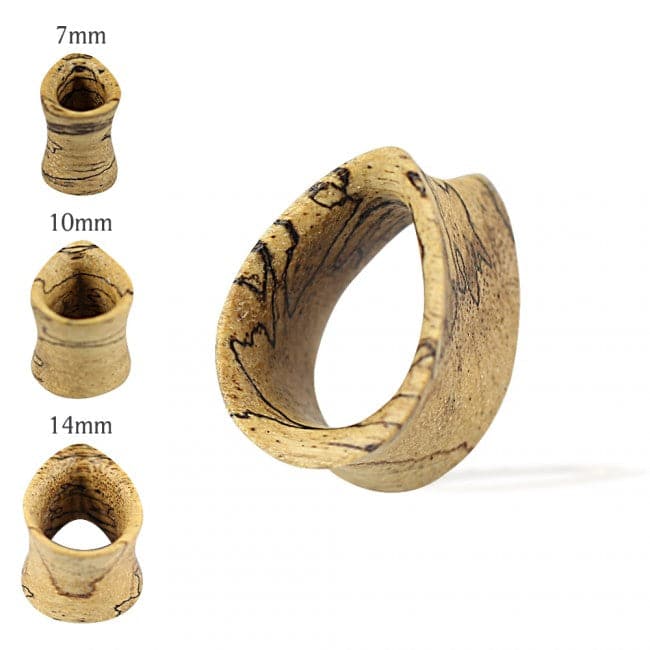 Organic Tamarind Wood Double Flared Tear drop Ear Tunnel - Monster Piercing