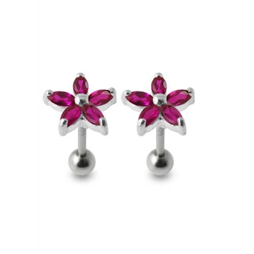 925 Sterling Silver Five Petal Stud - Monster Piercing