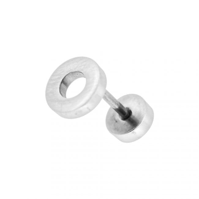 316L Surgical Steel Flat Disc with Hole Fake Invisible Ear Plug - Monster Piercing