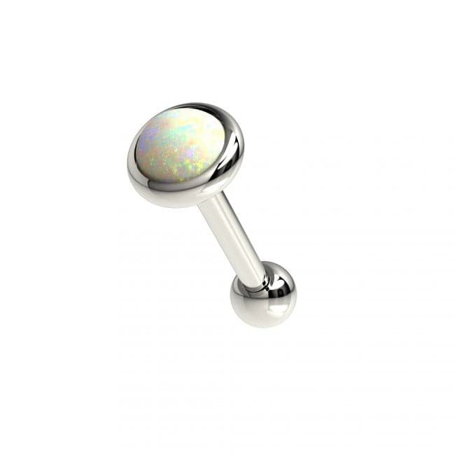 316L Surgical Steel Opal Stone Cartilage Tragus Piercing Ear Stud - Monster Piercing