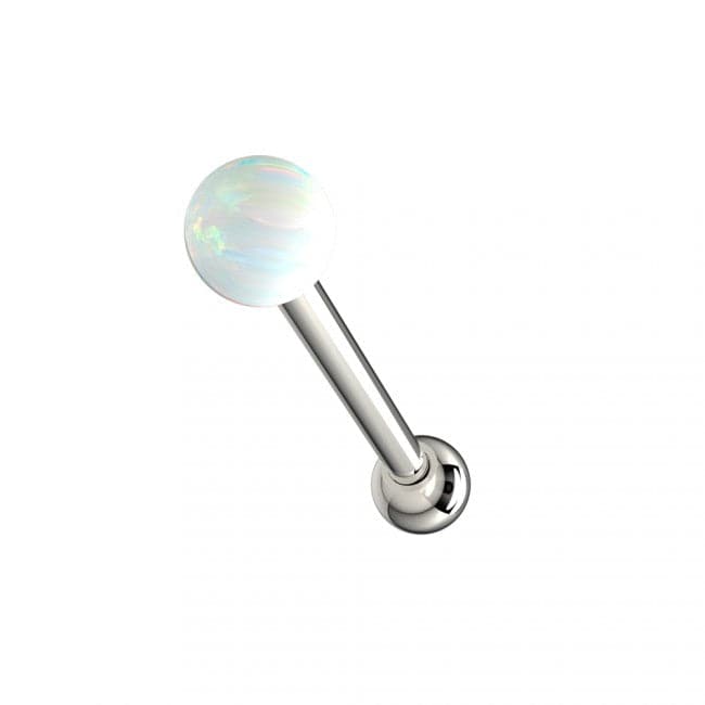 316L Surgical Steel Opal Stone Ball Cartilage Ear Stud - Monster Piercing