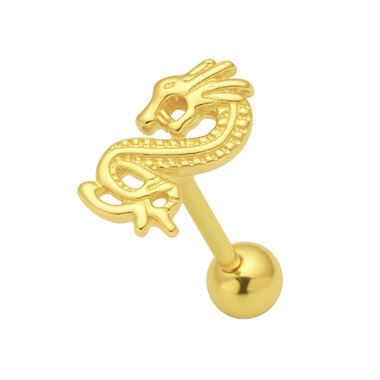 925 Sterling Silver Dragon Tongue Ring - Monster Piercing