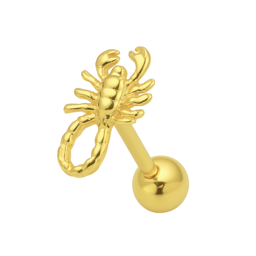 925 Sterling Silver Scorpion Tongue Ring