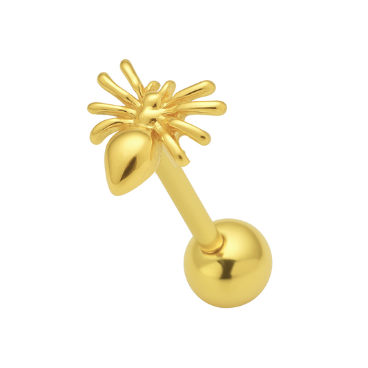 925 Sterling Silver Spider Tongue Ring