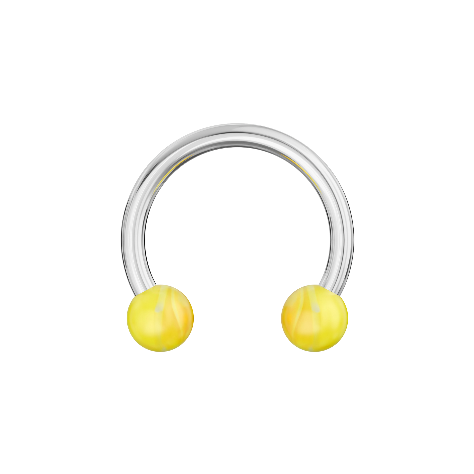 316L Surgical Steel Circular Barbell With Marble UV Balls (Pack of 10) - Monster Piercing