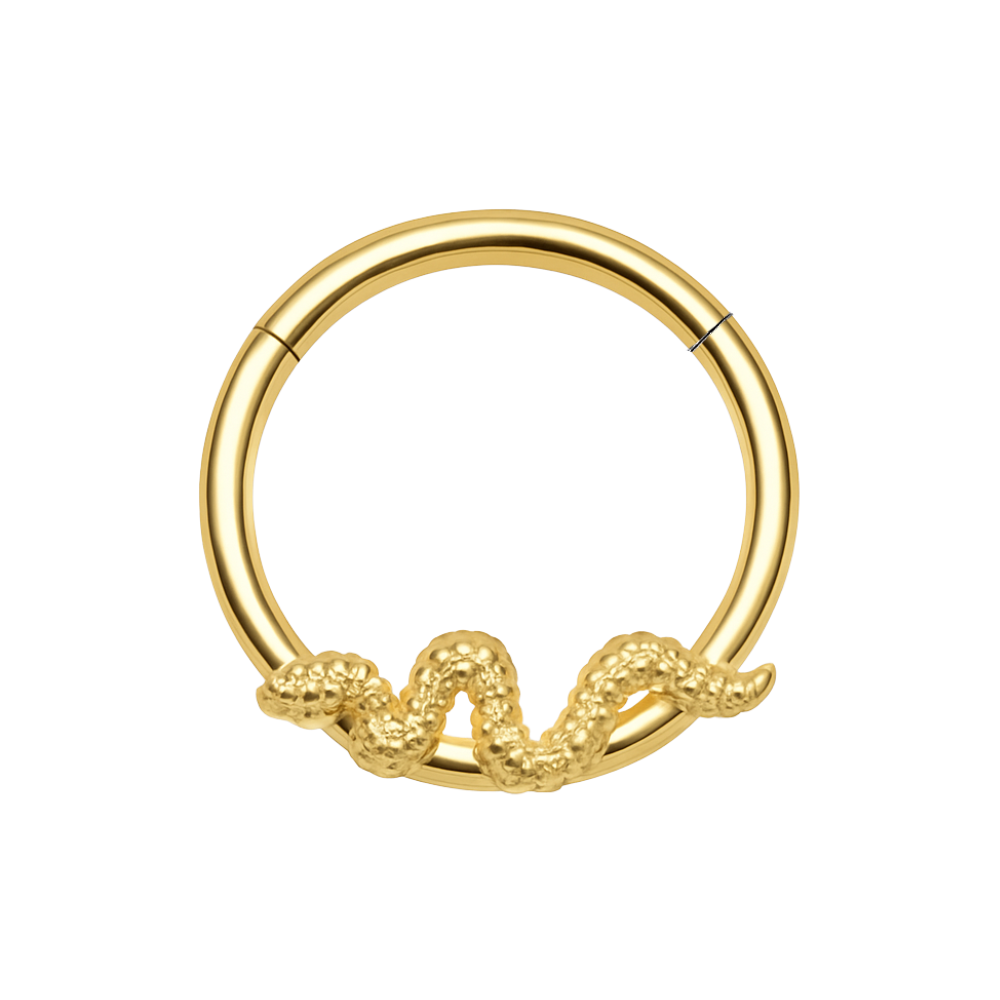 316L Surgical Steel Slithering Snake Hinged Segment Ring