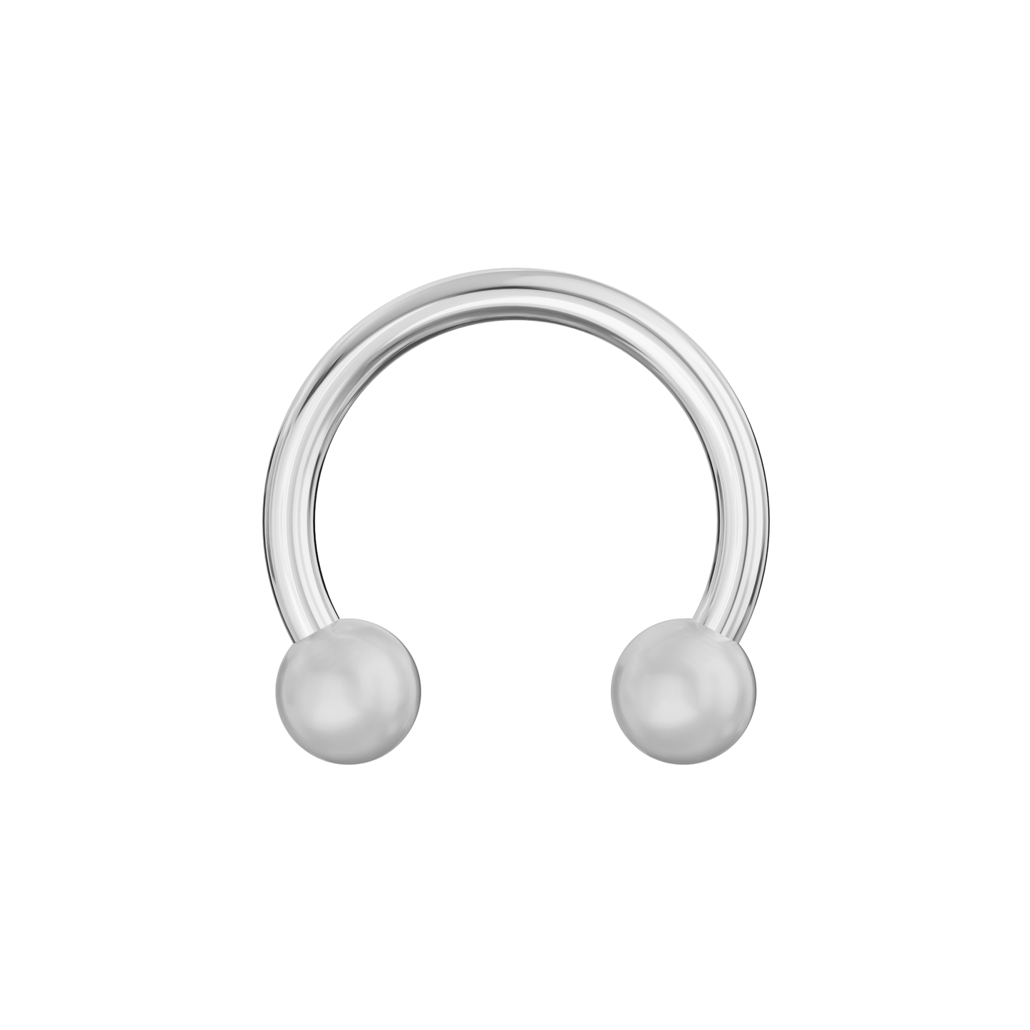 316L Surgical Steel Circular Barbell With Glossy UV Balls (Pack of 10) - Monster Piercing