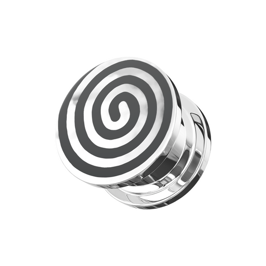 316L Surgical Steel Swirly Shell Flesh Tunnel