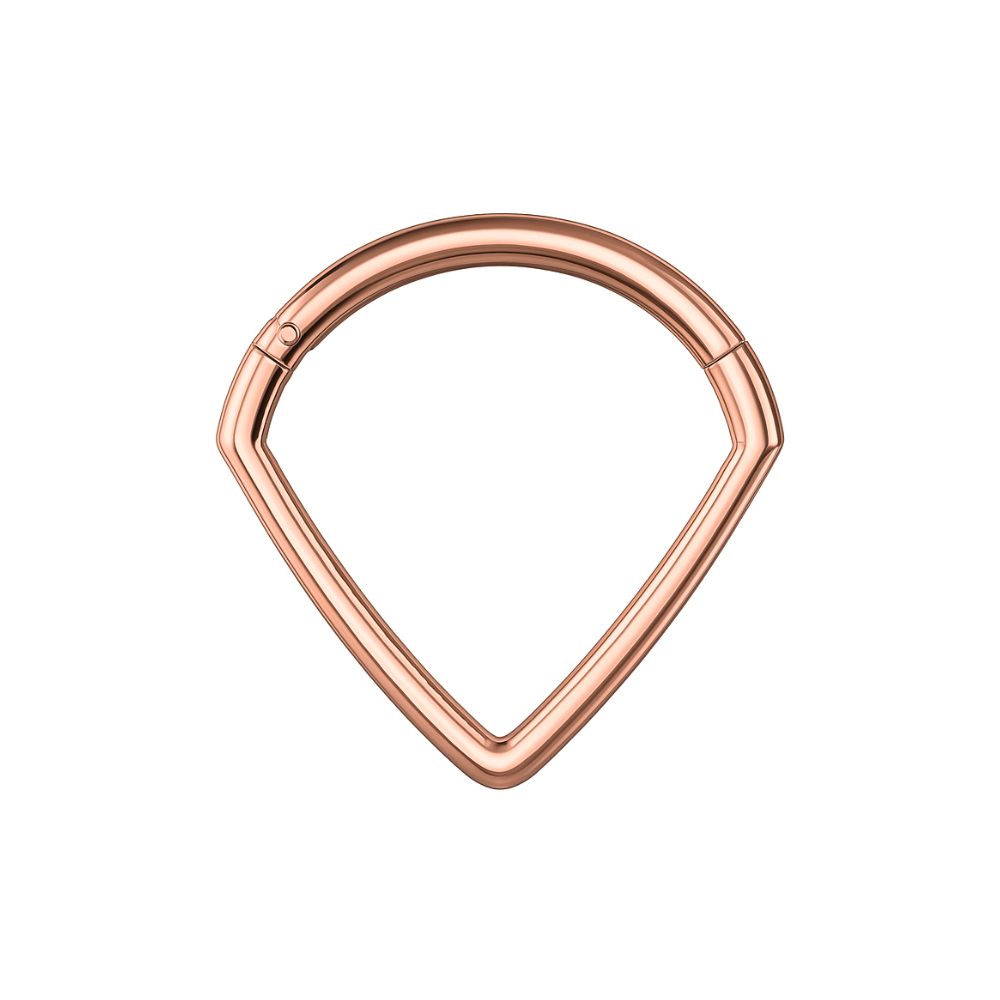 925 Sterling Silver Chevron Segment Clicker Ring