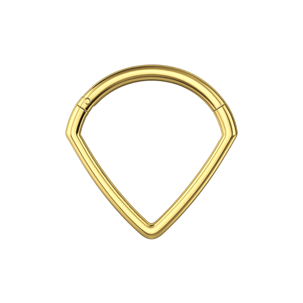 925 Sterling Silver Chevron Segment Clicker Ring