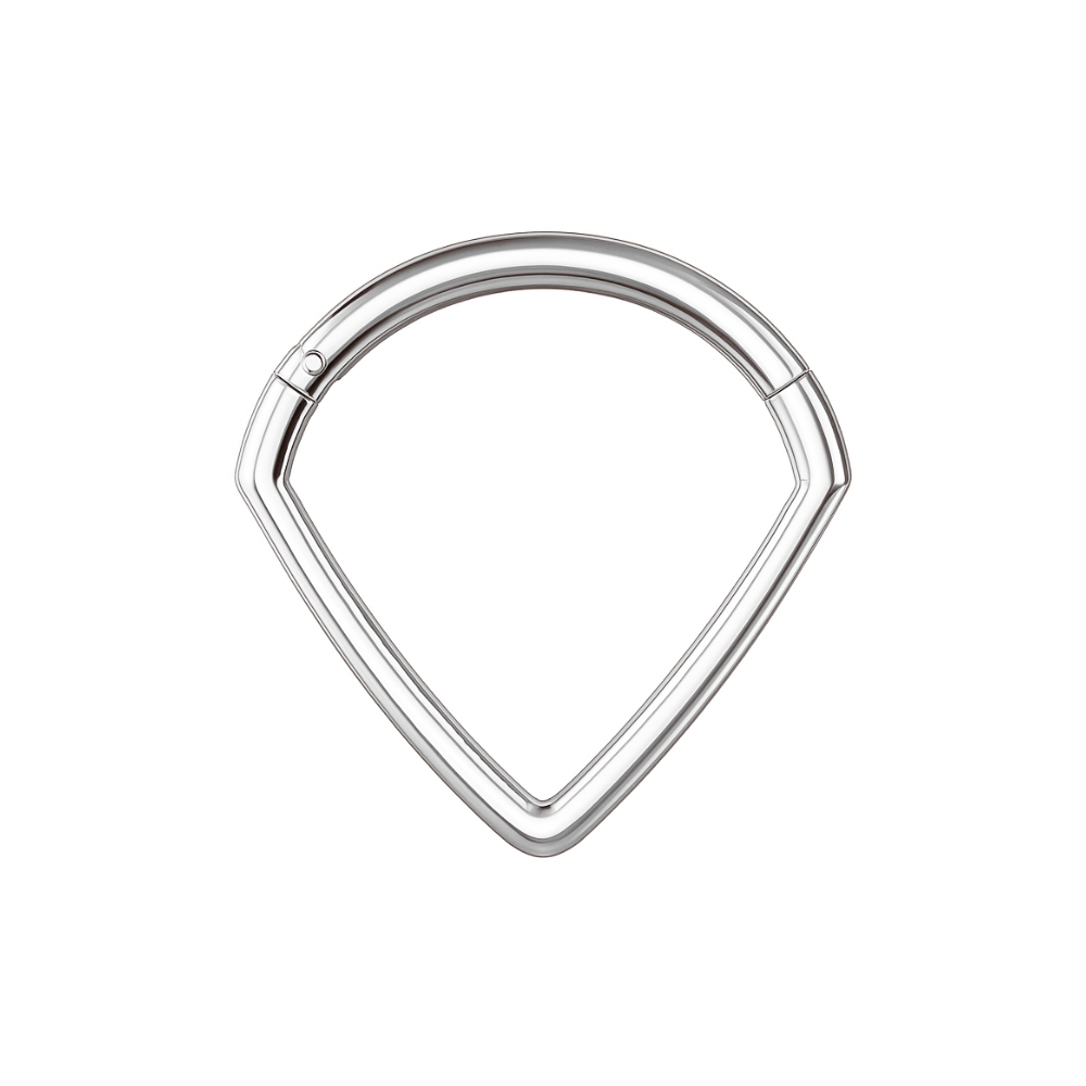 925 Sterling Silver Chevron Segment Clicker Ring