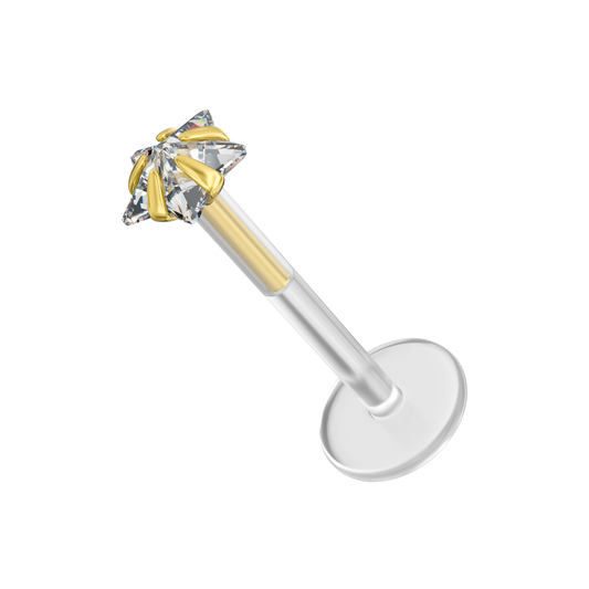 14K Gold Star & BioFlex Stud - Monster Piercing