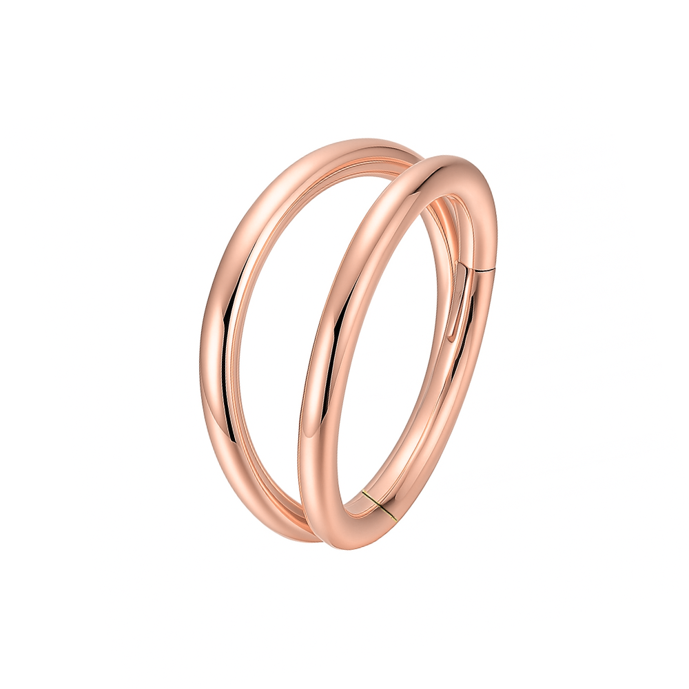 925 Sterling Silver Double Row Segment Clicker Ring - Monster Piercing