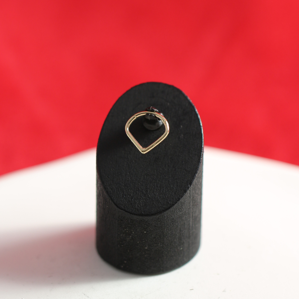 14K Gold Teardrop Hinged Segment Clicker Ring - Monster Piercing