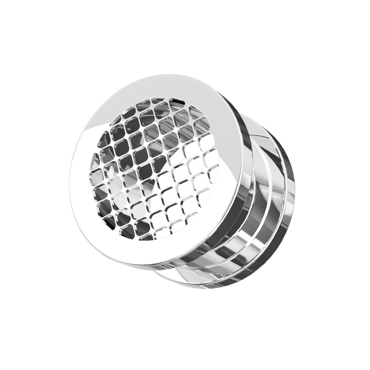 316L Surgical Steel Checker Screw Fit Flesh Tunnel - Monster Piercing