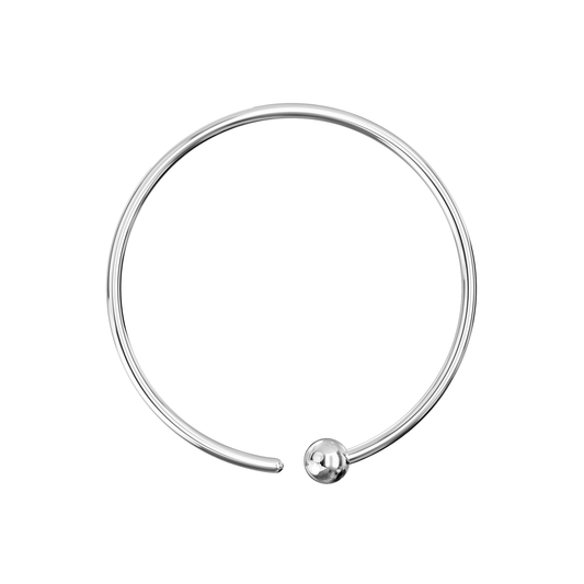 925 Sterling Silver Open Hoop BCR Nose and Ear Tragus Ring - Monster Piercing