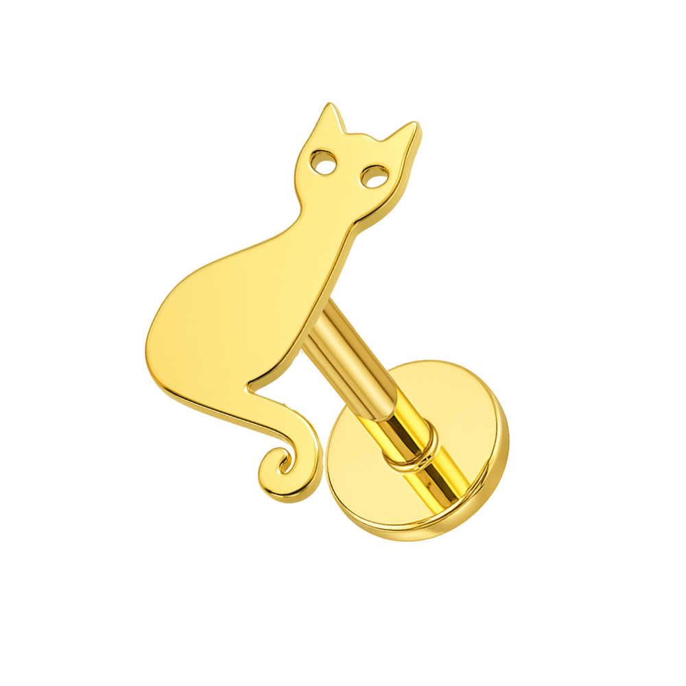 316L Surgical Steel Kitten Internally Threaded Screw Fit Flatback Stud