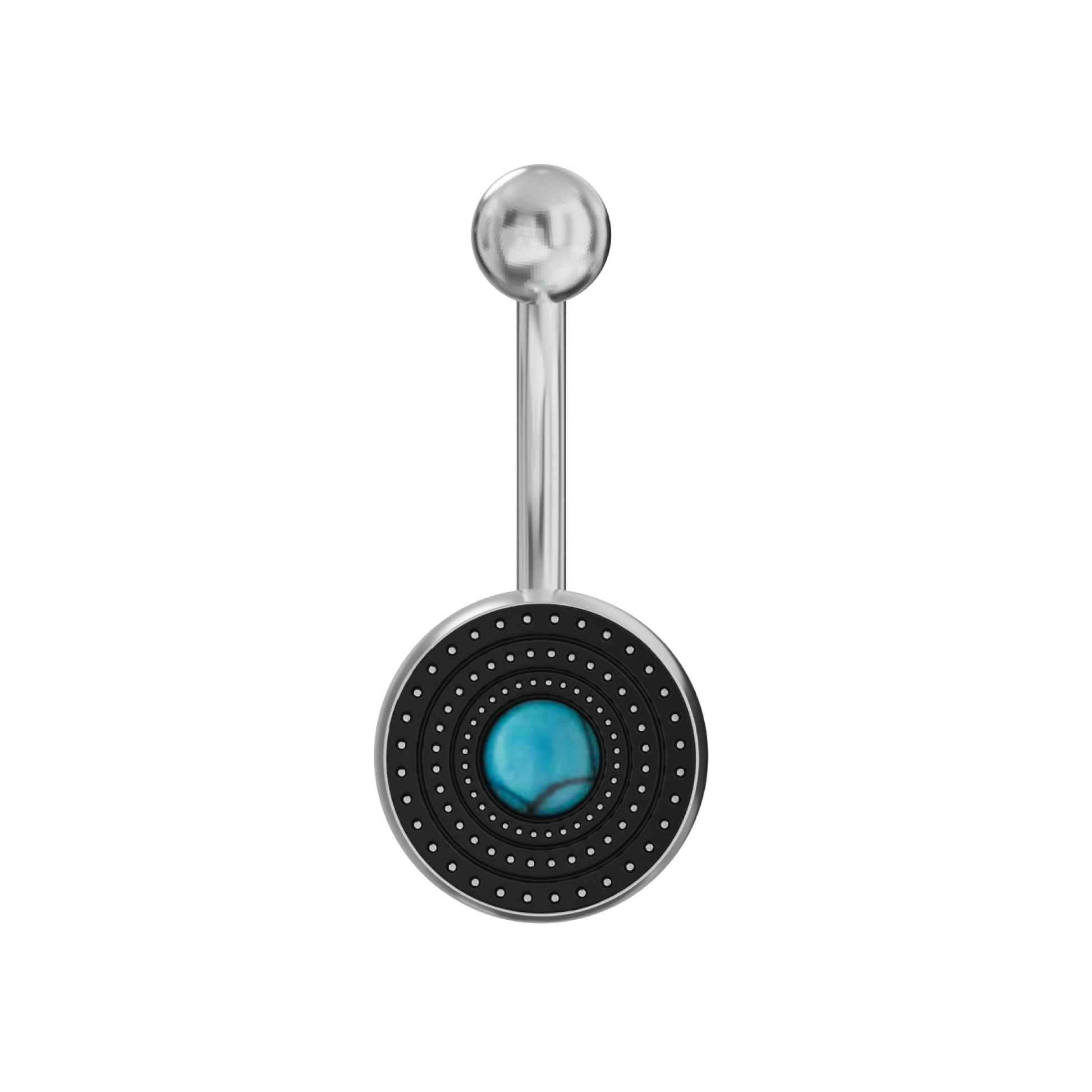 316L Surgical Steel Opal Tribal Belly Ring - Monster Piercing