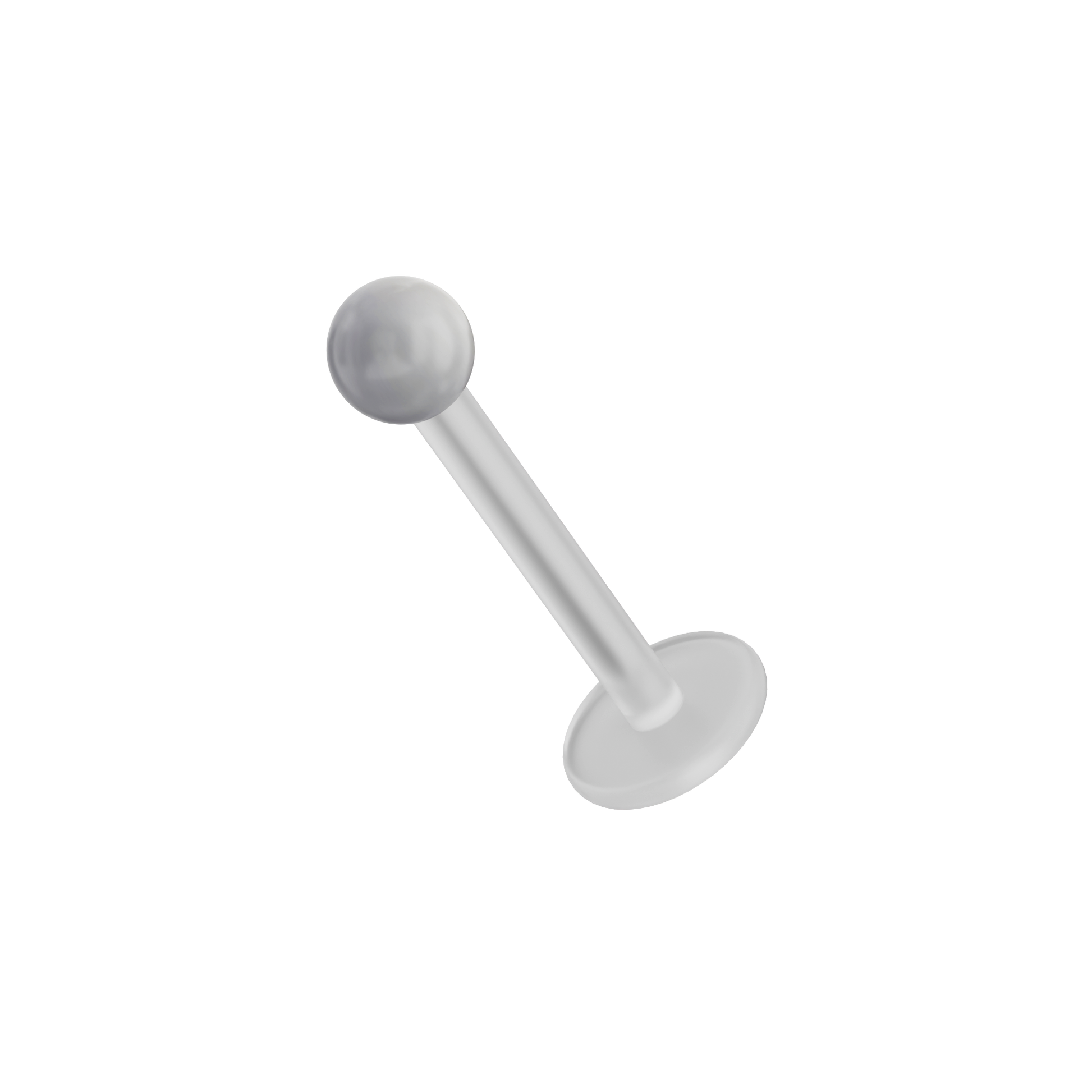 Milk White UV Labret with Plain UV Ball (Pack of 10) - Monster Piercing