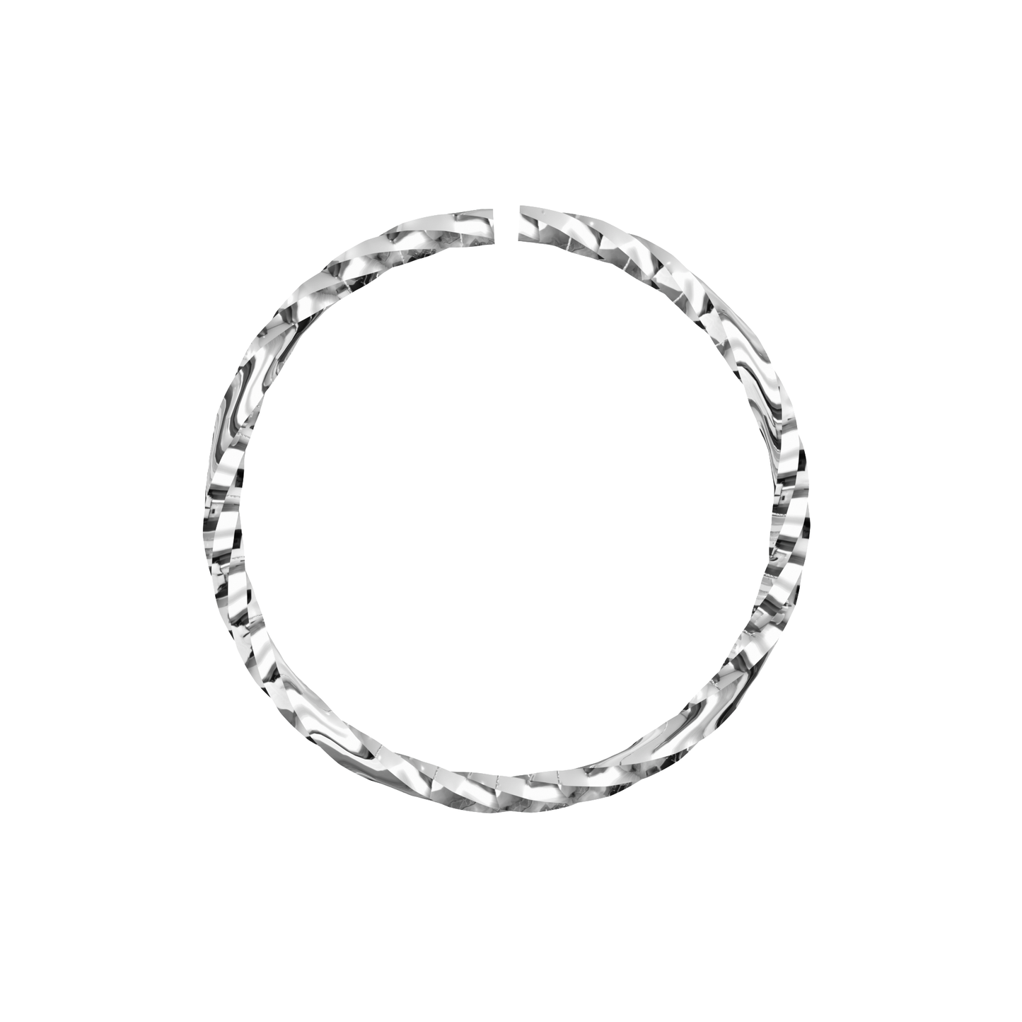 925 Sterling Silver Laser Cut Nose Ring - Monster Piercing