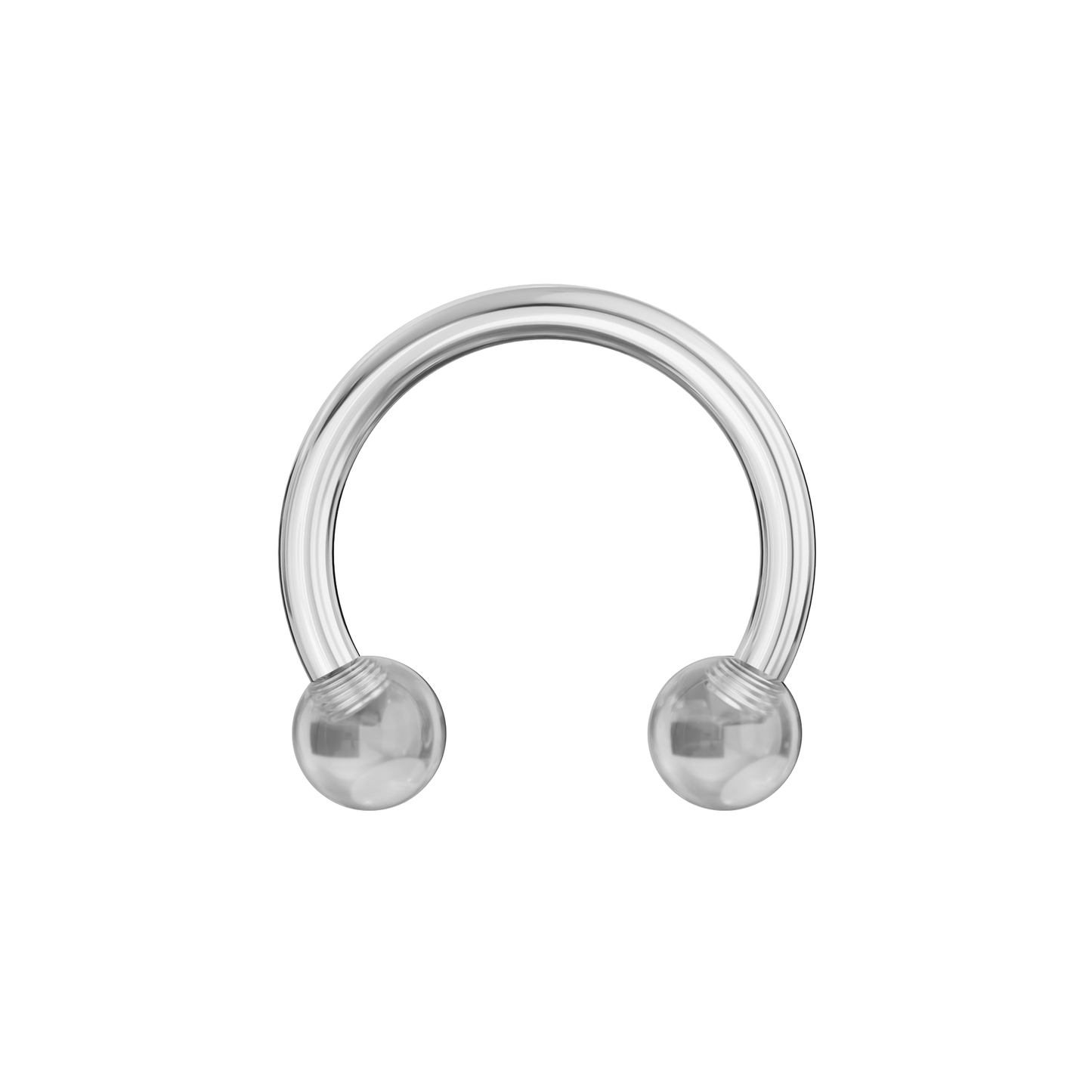 316L Surgical Steel Circular Barbell With Glossy UV Balls (Pack of 10) - Monster Piercing