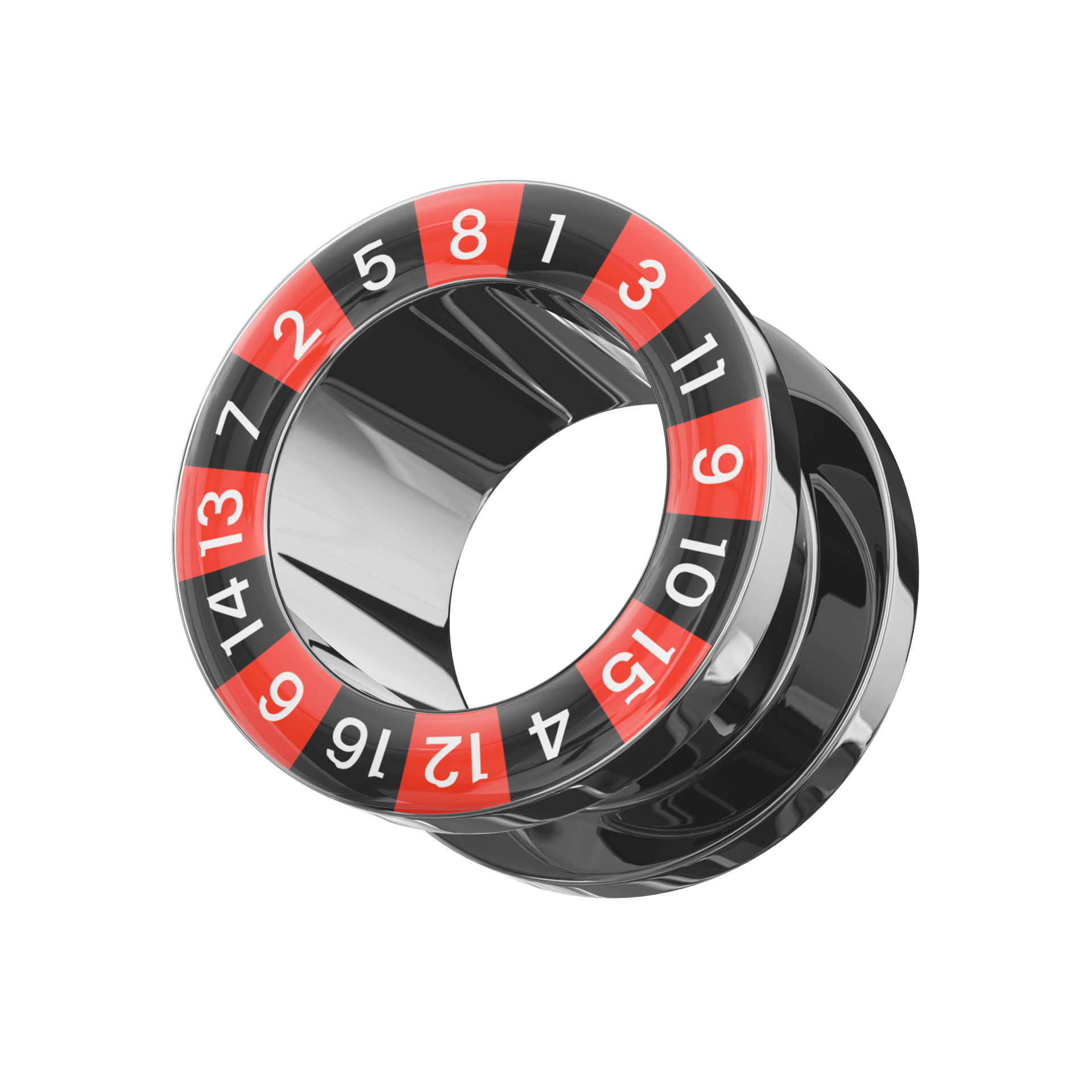 316L Surgical Steel Poker Edge Externally Threaded Tunnel - Monster Piercing