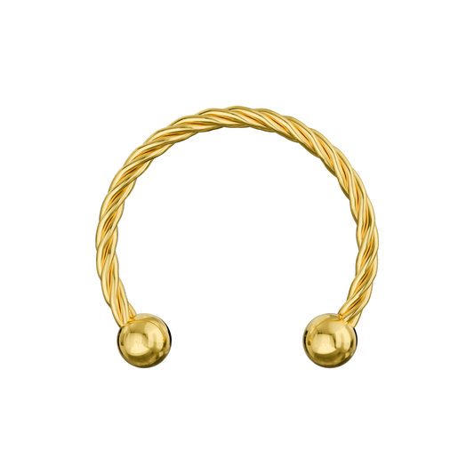 316L Surgical Steel Flexible Surgical Steel Twisted Circular Barbell - Monster Piercing