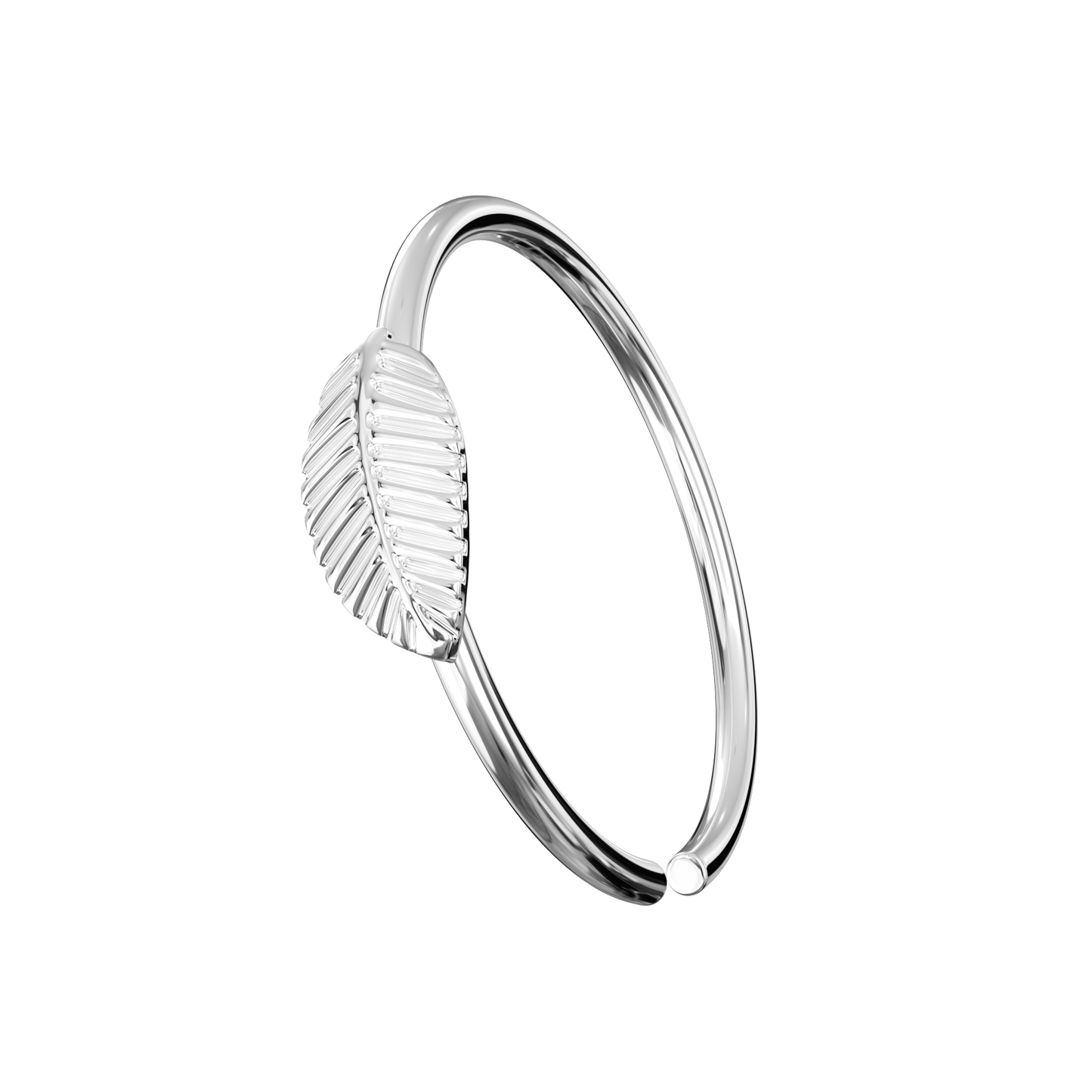 925 Sterling Silver Seamless Hoop with Pearl Nose Hoop Ring - Monster Piercing