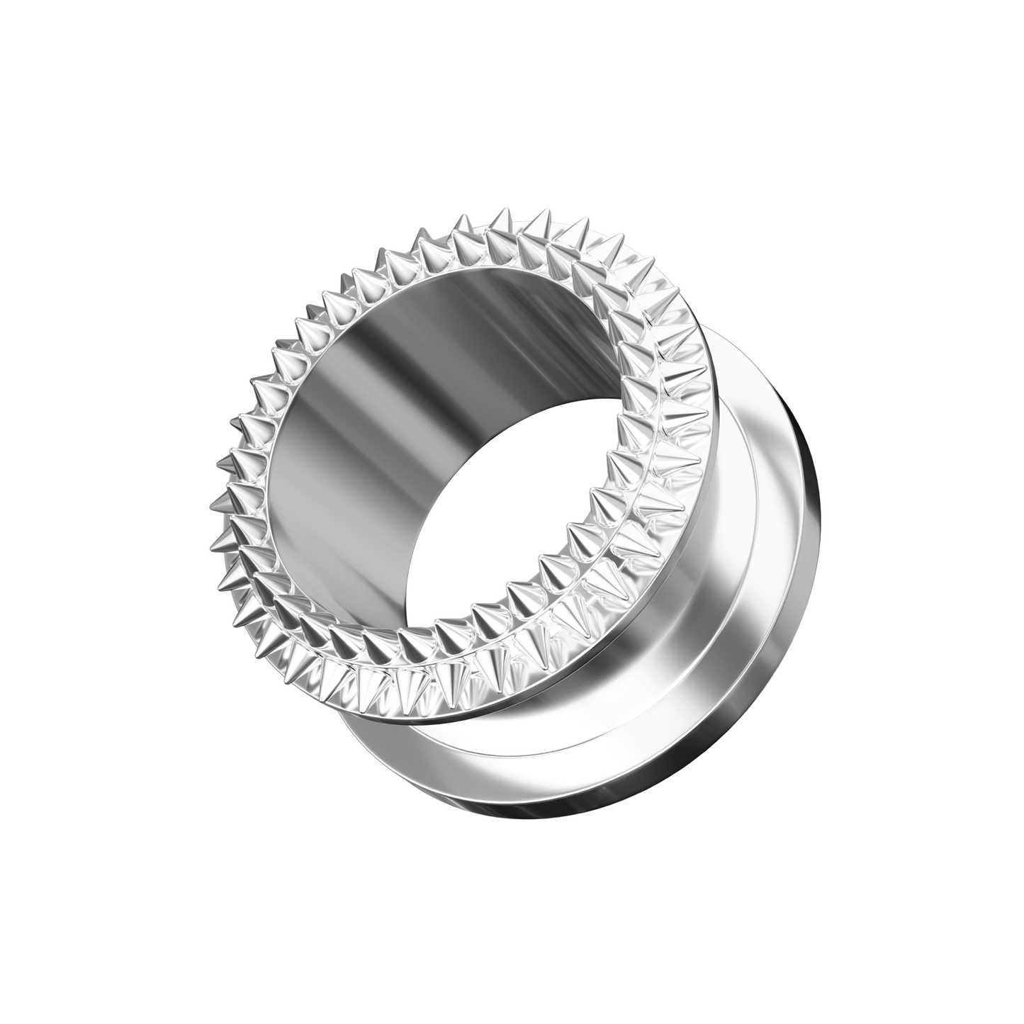316L Surgical Steel Spiked Edge External Threaded Tunnel - Monster Piercing