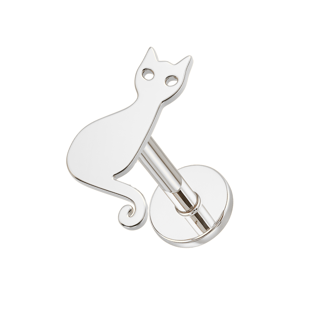 316L Surgical Steel Kitten Internally Threaded Screw Fit Flatback Stud