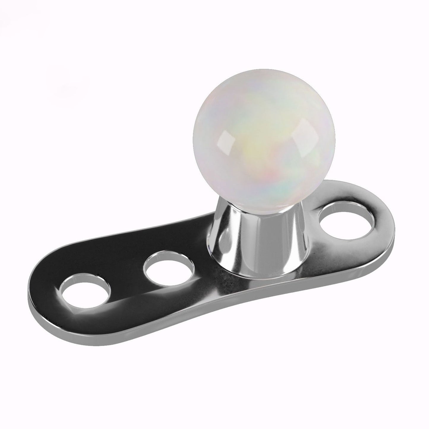 G23 Titanium Opal Ball Dermal Anchor Sets - Monster Piercing